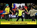  colombia fans invaded the pitch to celebrates at fulltime after colombia 10 win against spain