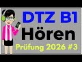 B1 DTZ B1 Hören Übung Teil 1-4 mit Lösungen 📘