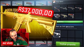 Fiz uma TRADE de R$37.000,00 em SKINS *AO VIVO* e FORREI na conta do INSCRITO