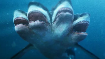 Shark but with five heads, people want to capture it for exhibition