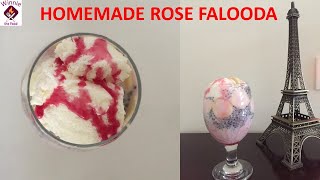 Rose Falooda with vermicelli | घर पर बनाए फालूदा इस ट्रिक के साथ। Homemade Falooda | Winnie the Food