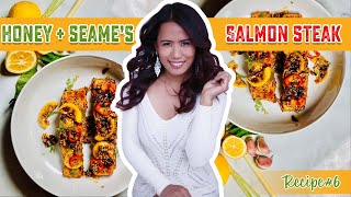 ... easy delicious salmon with honey sesame sauce is one of