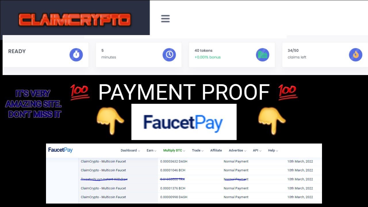 claimcrypto.cc | BTC | BCH | LTC Claim five minutes | Without investment | Payment proof | mining