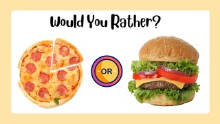 Would You Rather? Pizza, Burger, Apple or Cherry!你會選哪個？