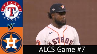 Astros VS Rangers ALCS Condensed Game 7 Highlights  10/23/23