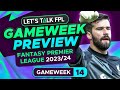 Fpl gameweek 14 preview  fantasy premier league 202324 tips