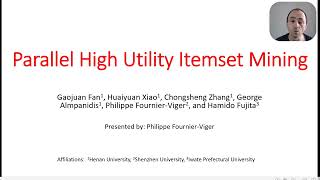 Parallel High Utility Itemset Mining (IEA AIE 2022 talk)