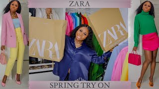 NEW SEASON ZARA SPRING TRY ON HAUL 2021 +STYLE  COLORBLOCKING HOW TO? | BUILD YOUR COLORFUL WARDROBE