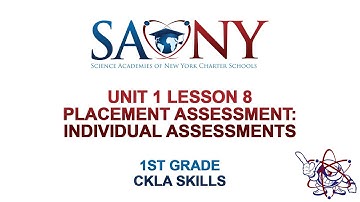 1st Grade CKLA Skills - Unit 1 Lessons 8 Placement Assessment: Individual Assessments