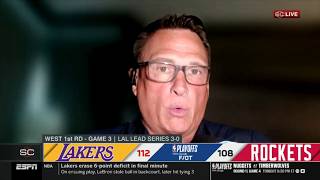 LeBron 4-0 in coming - Tim Legler on Lakers beat Rockets 112-108 in OT to lead series 3-0