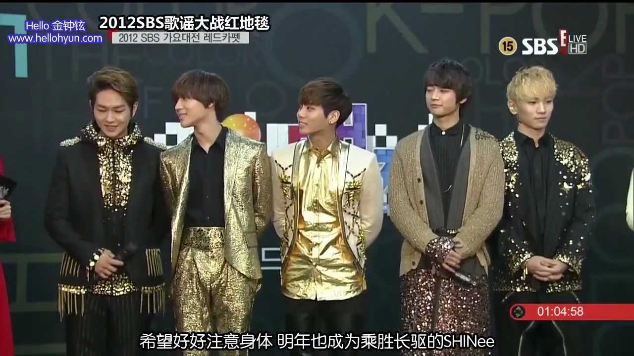  Hello 121229 SBS 2012 SHINee Cut YouTube