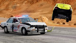 ROAD RAGE VS COP CAR: 200 MPH DESERT CHASE (BeamNG Mayhem) screenshot 4