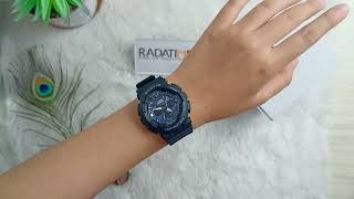Casio Baby-G Analog-Digital Standard Blue Dial Black Resin, Case Black