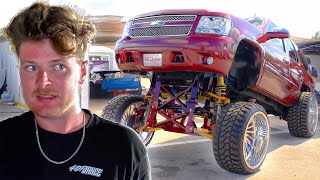 He Built An EXTREME Lifted Truck! *NOT SAFE* Squatted Truck