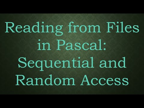 Reading from Files