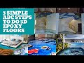 3 Easy steps to make 3d epoxy flooring Installation like ABC quick tutorial. Let's create Magic