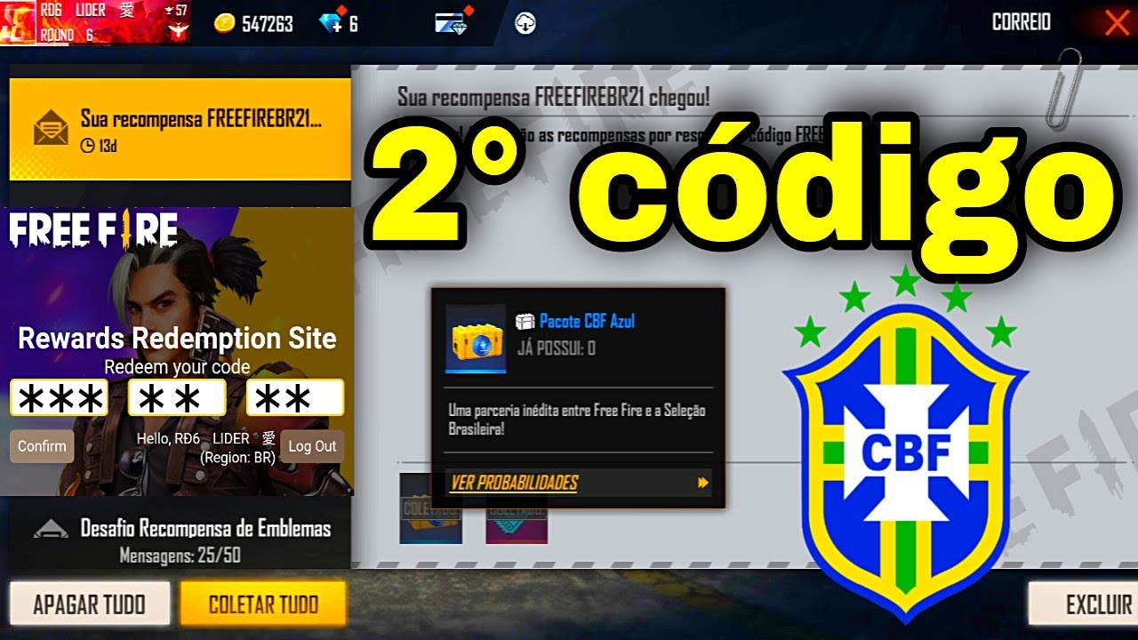 CODIGUIN FF: Códigos Free Fire dos jogos do Brasil para usar no