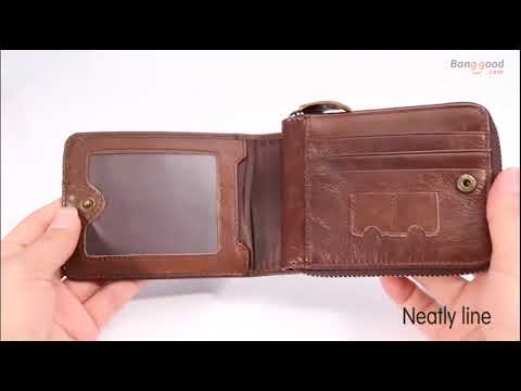 Bullcaptain Zip Around Wallet RFID Blocking Secure Leather Card Holder Wallet for Men - YouTube