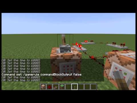 Minecraft- Eternal Day with Command Block  FunnyDog.TV