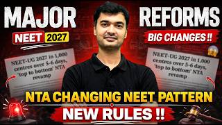 🚨NEET 2027 Exam Major Changes😱| Multiple Shifts & NTA Restructuring⚠️| Big Update for NEET 2027