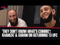Khamzat Chimaev & Guram Kutateladze talk UFC comeback in Abu Dhabi