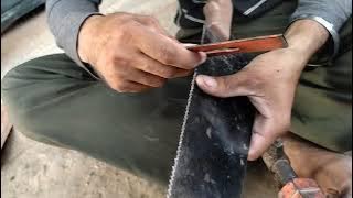 आरी की बेत लगाना सीखें | How To Sharpen a woodworking Hand saw Teeth । (@Woodworking_deep_ )