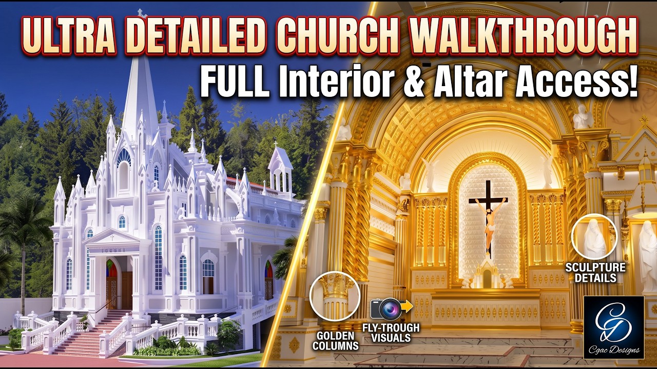 Church Animation. Design Church Design walk-through animation | Exterior & Interior Design - YouTube