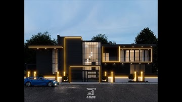 SketchUp With VRay 6 I Exterior Lighting Animation #sketchup #vray #vrayrender #coronarender #vfx
