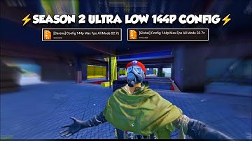 ⚡ Season 2 Ultra Low 144p Config in COD Mobile | Smooth as Butter & Fix Lag Low-End Device!