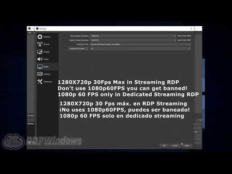 How to set up your Streaming RDP (OBS) RDPWindows