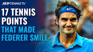 17 Tennis Points That Made Roger Federer Smile!