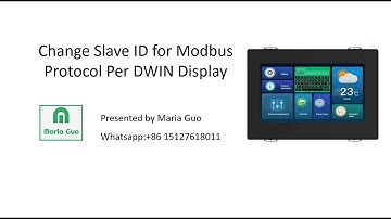 Modbus Course: Change Slave ID and baudrate for DWIN T5L display