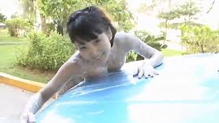 Yurika Narahara 楢原ゆりか 1  Beige Tube Top Bikini