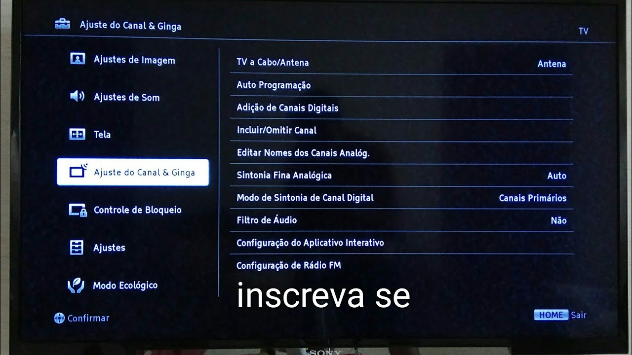Como Bloquear Canal Na Tv Sony Youtube