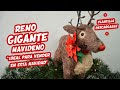Cómo hacer un reno navideño con materiales reciclados || Renos para jardín navideño🦌🎄#krafttoon
