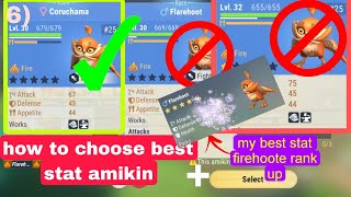 how to choose best stat amikin and ranking up best stat flarehoot | amikin survival