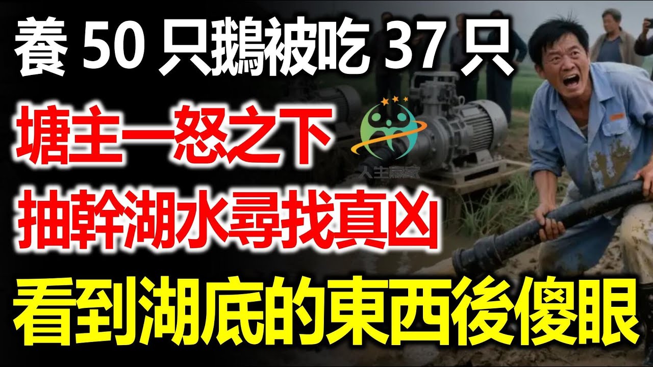 養了50只鵝被吃了37只，大爺一怒之下抽幹湖水尋找真凶，接下來一幕所有人震驚！