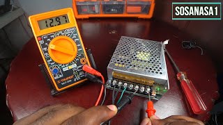 Como usar una fuente de poder / voltaje ACDC (Power Supply) usando el multimetro / Tester (parte 2)
