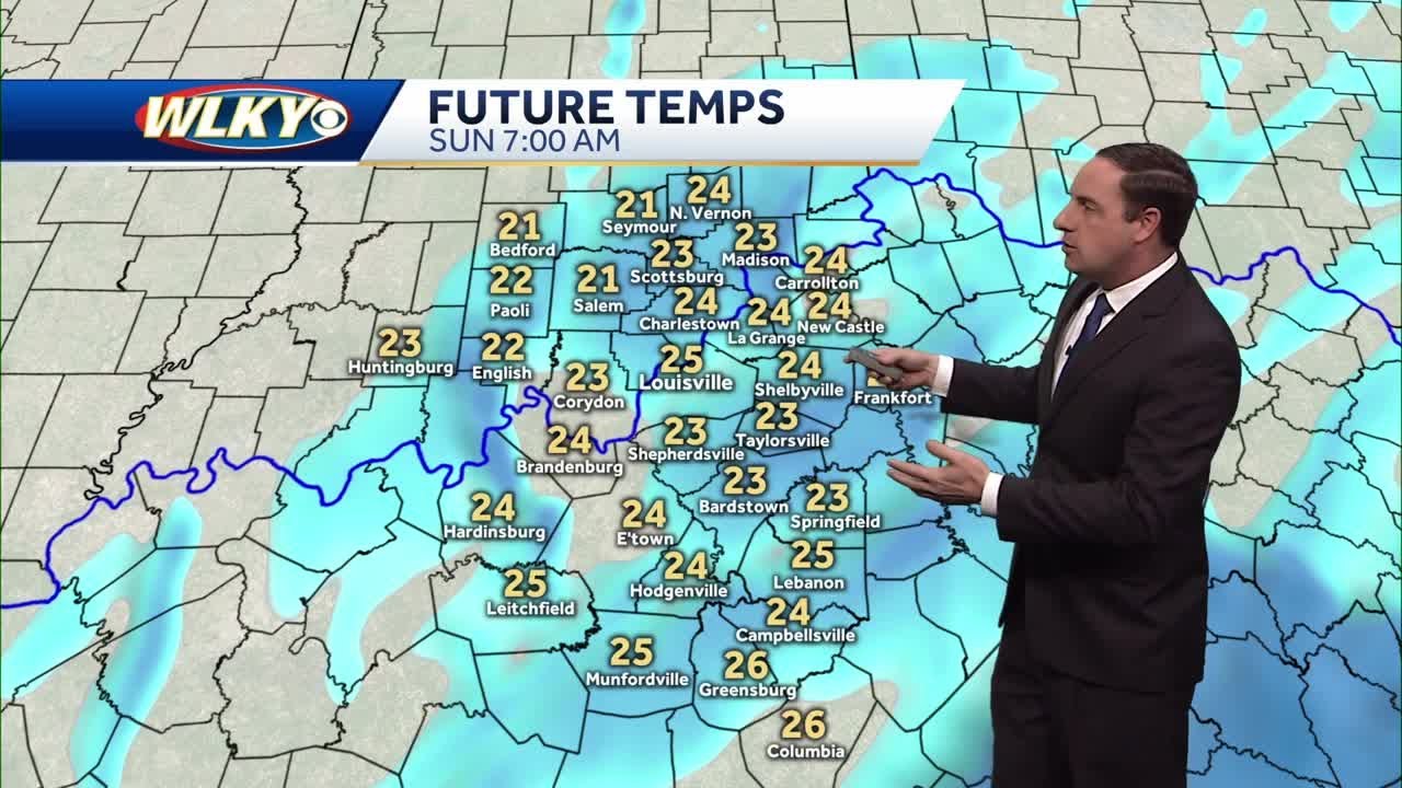 Scattered snow showers Sunday morning - YouTube