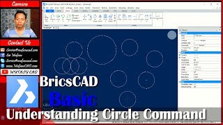 BricsCAD How To Use Circle Command Tutorial For Beginner