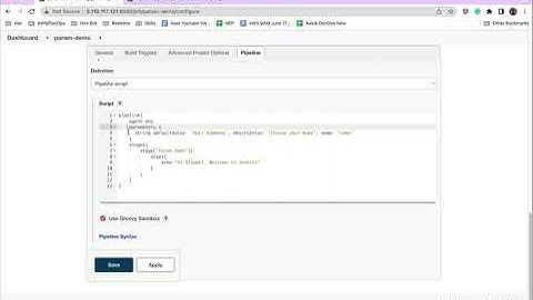 How to use parameters in Jenkins Pipeline | Jenkins Parameterised Job | DevOps Training - 9886611117