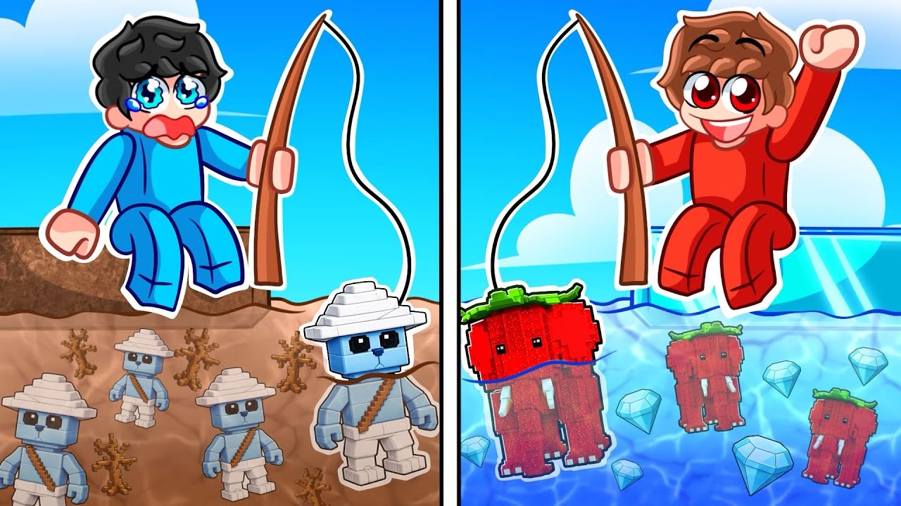 Pesca NOOB vs Pesca PRO de Brainrots en Roblox...
