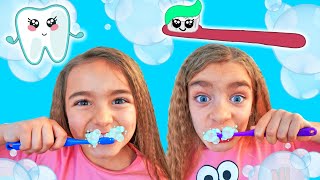 Lavar los dientes la cancion de Gisele y Claudia Las Ratitas