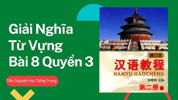 Giải Nghĩa Từ Vựng BÀI 8 QUYỂN 3 Giáo trình Hán Ngữ Tổng Hợp | Tiểu Nguyệt Học Tiếng Trung
