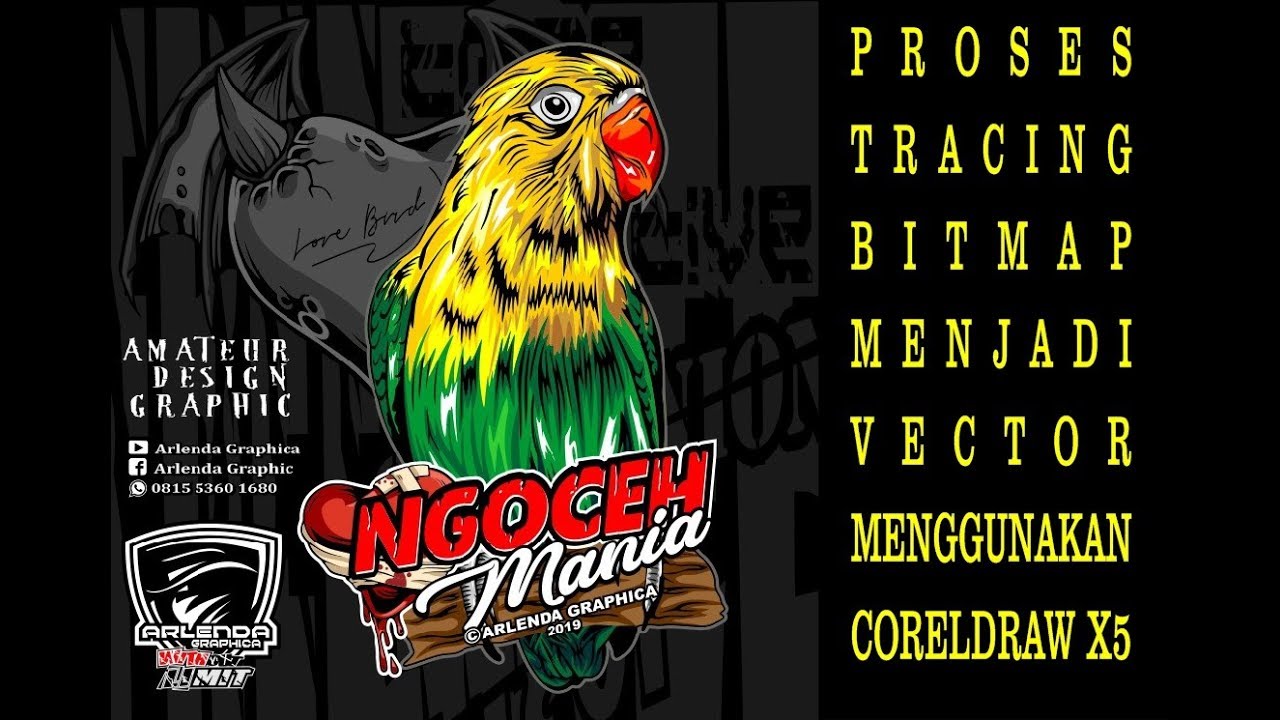 Menggambar Burung Lovebird Di Corel Draw !!! 