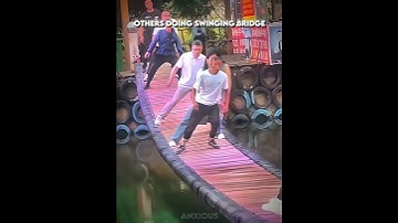 Others doing swinging bridge vs. This guy 💀🤯