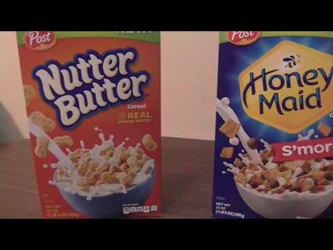 Nutter Butter and Honey Maid Smores Breakfast Cereal!! New From Post Cereal!!