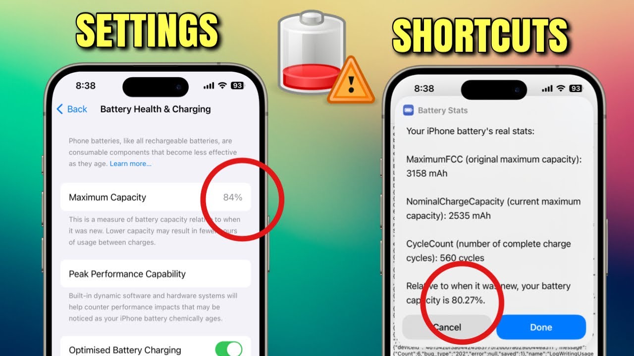 Why iPhone Battery Health Showing Less in Shortcut iPhone Real