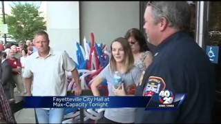Hundreds gather to debate civil rights ordinance in Fayetteville