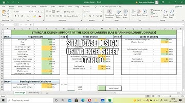 Design of Staircase using Excel Sheet #design #2021